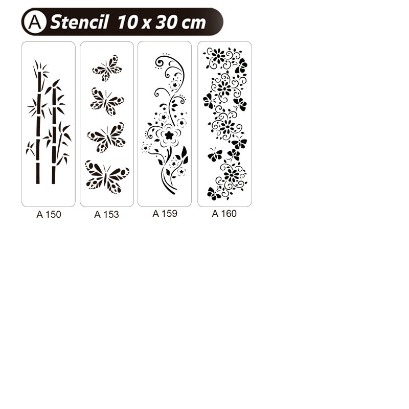 Stencil A 10x30 cm