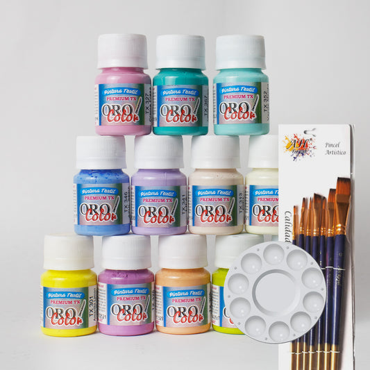 Kit 12 Tonos Pasteles TX Premium Orocolor 30ml + Obsequios