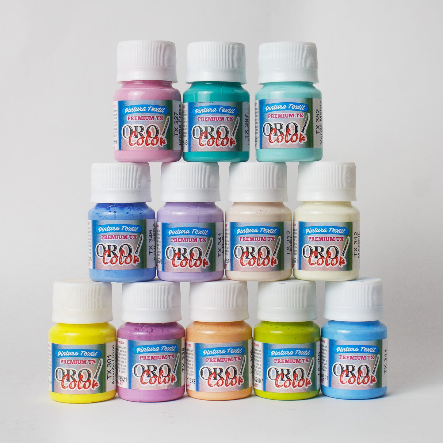 Kit 12 Tonos Pasteles TX Premium Orocolor 30ml + Obsequios