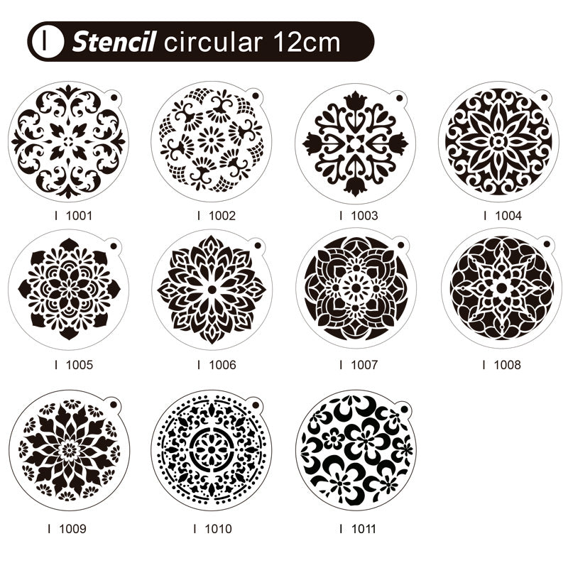 Stencil I Circular 12cm