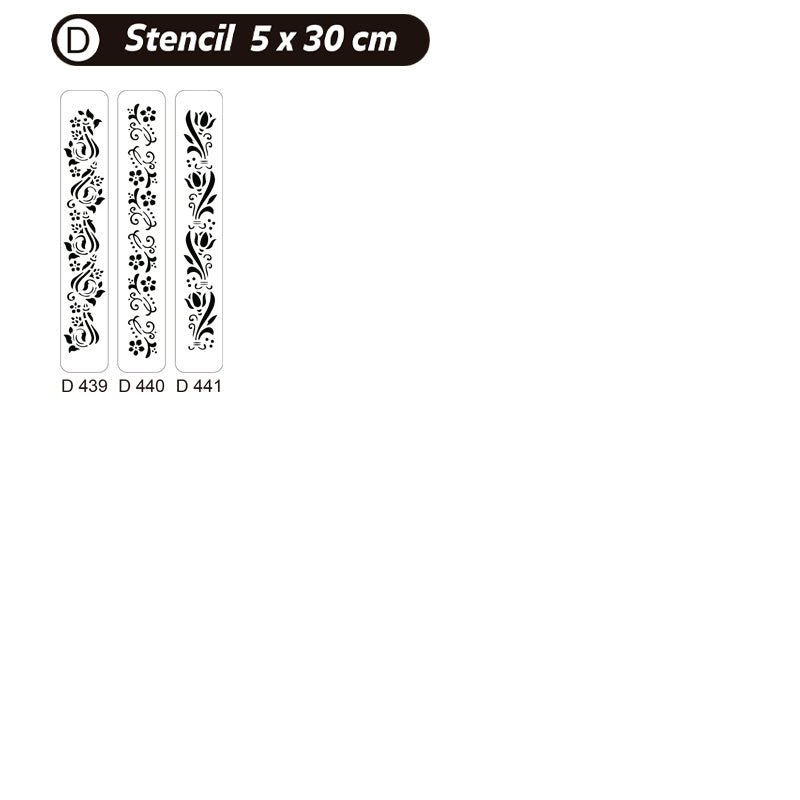 Stencil D 5x30 cm
