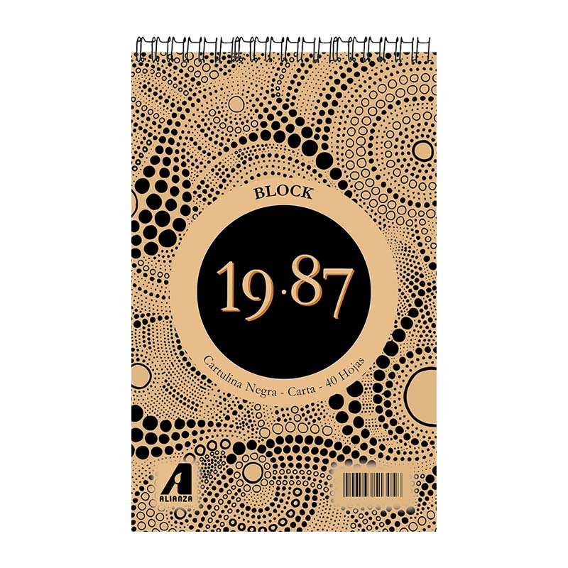 Block 19.87 Cartulina Negra Carta