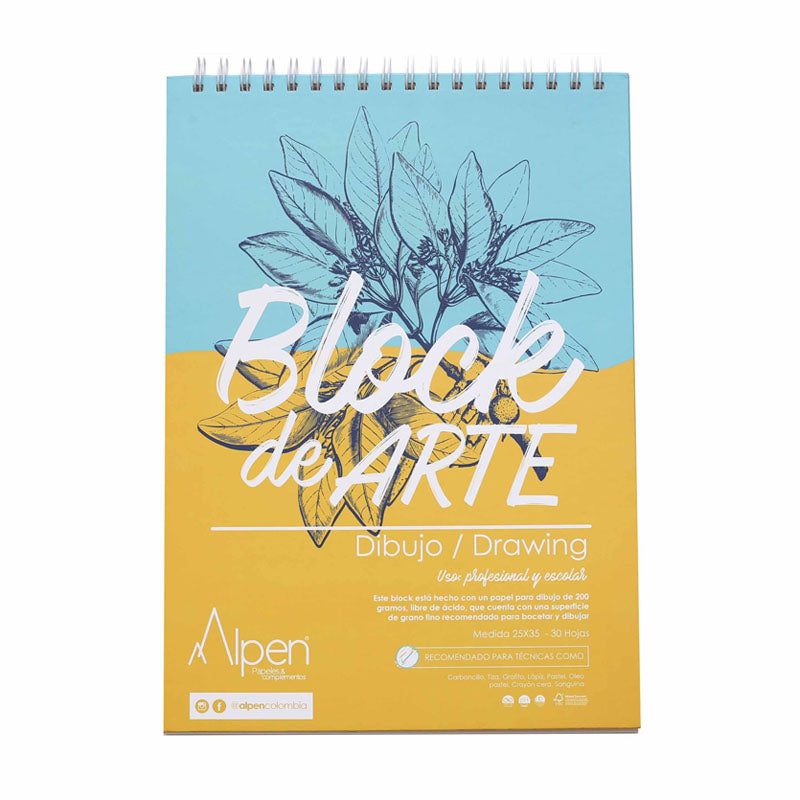 Block Arte Dibujo Alpen Carta