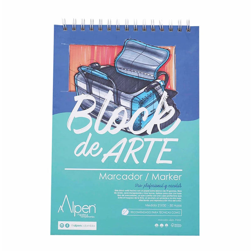 Block Arte Marcador Alpen Carta