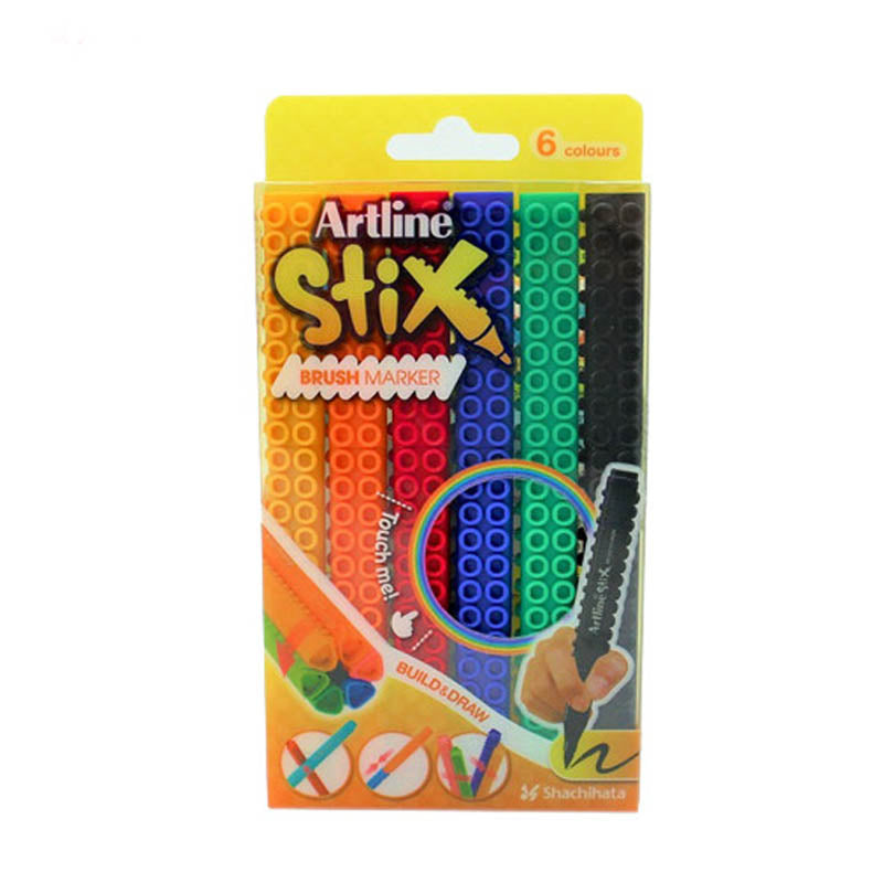 Brush Marker Stix Artline set x6