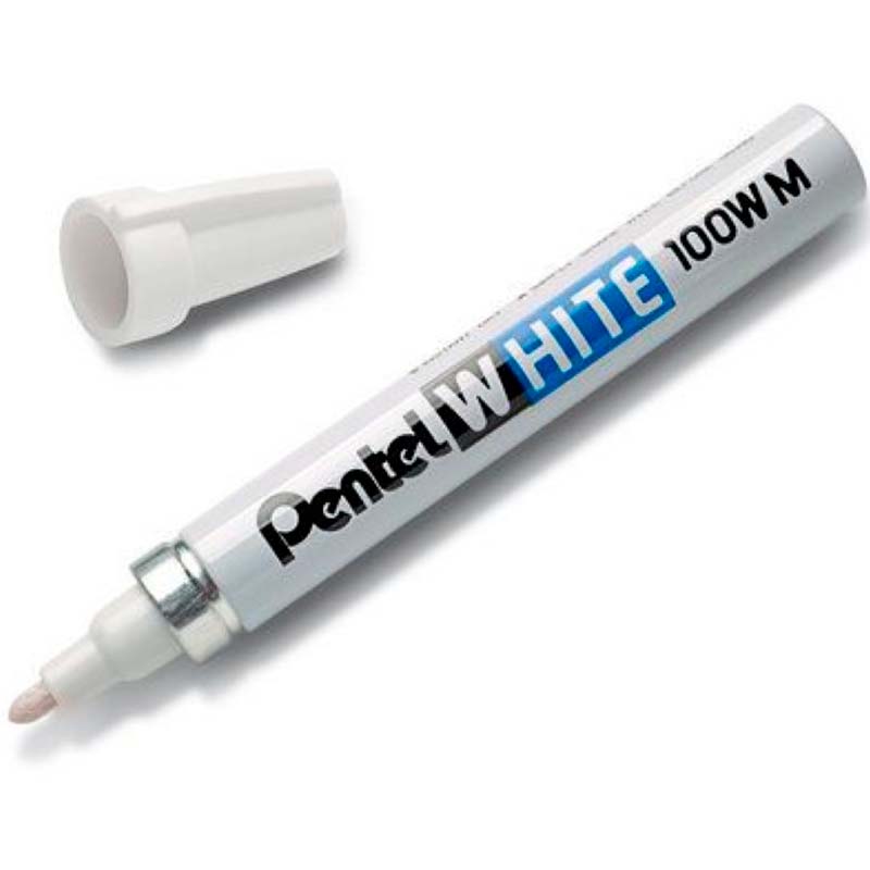 Marcador Permanente Blanco Punta Pentel Media 100WM