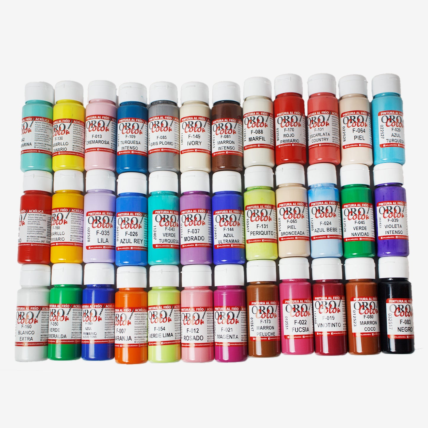 Kit Artista Acrílica Clásica Orocolor + Paleta + Pinceles