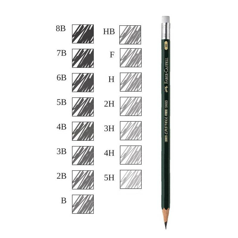 Lápiz de Grafito Faber Castell 9000 Individual