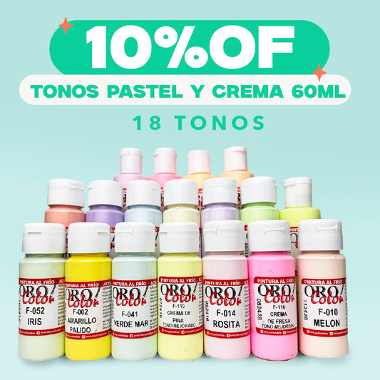 Seríe Tonos Pasteles Pintura Acrílica Clásica Orocolor 60ml