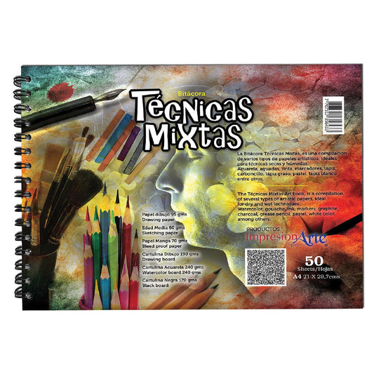 Bitácora de Técnicas Mixtas A4 Impresionarte