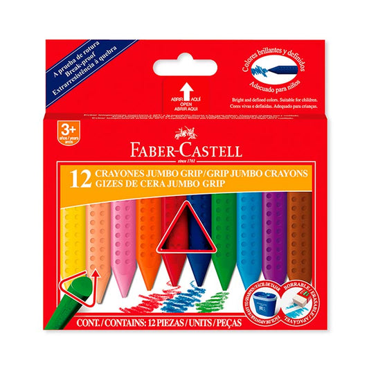 Crayones Grip Jumbo Faber Castell Set x12