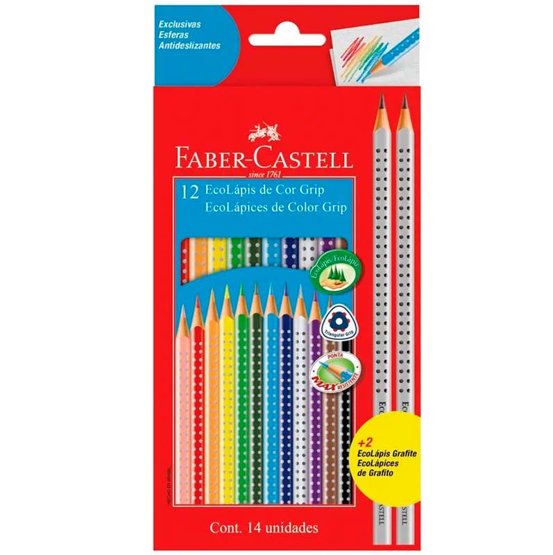 Colores Ecolapices Color Grip Faber Castell Set x12