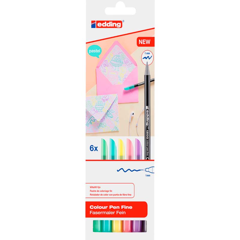 Marcador Edding 1200 X6 Pasteles