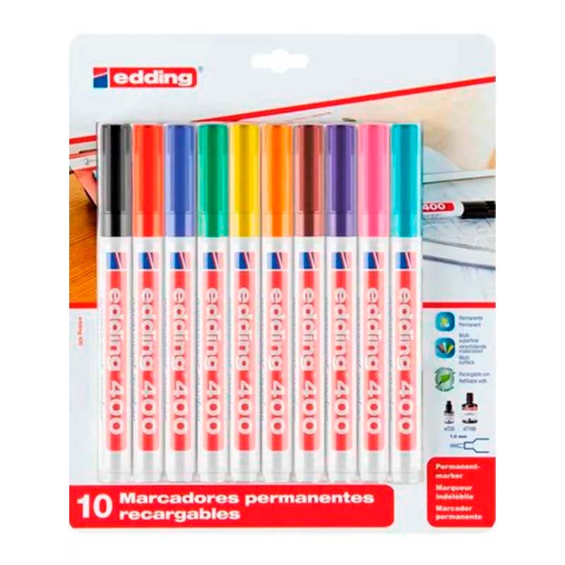 Marcadores Permanentes E400 Setx10