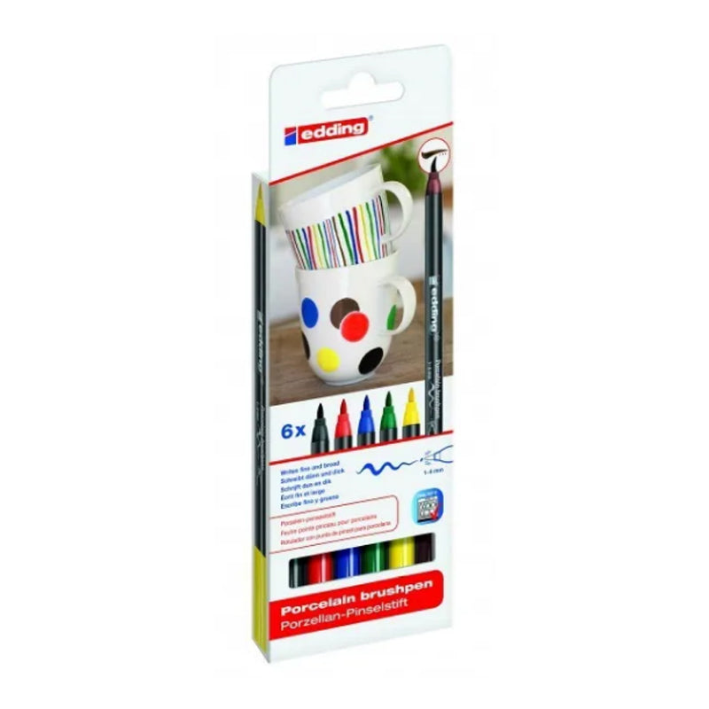 Set Marcadores para Porcelana Edding 4200 x6 Básicos