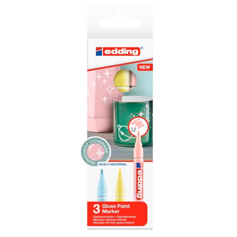 Marcador Edding Pastel E751 X3