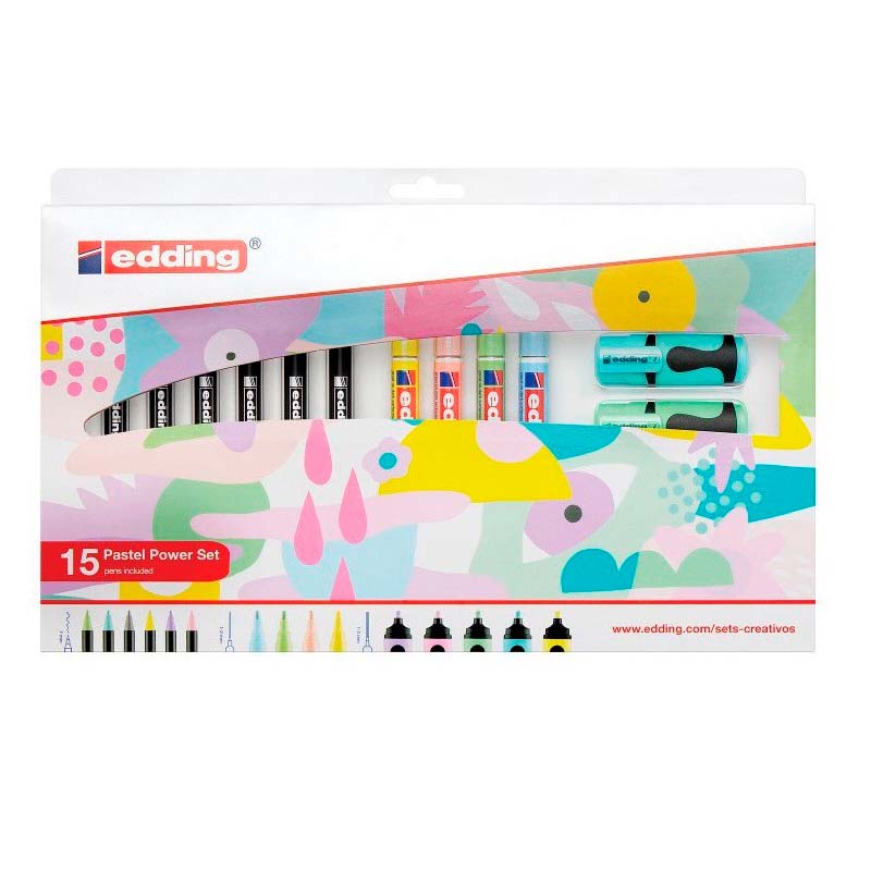 Marcador Edding Set Pastel Power x15
