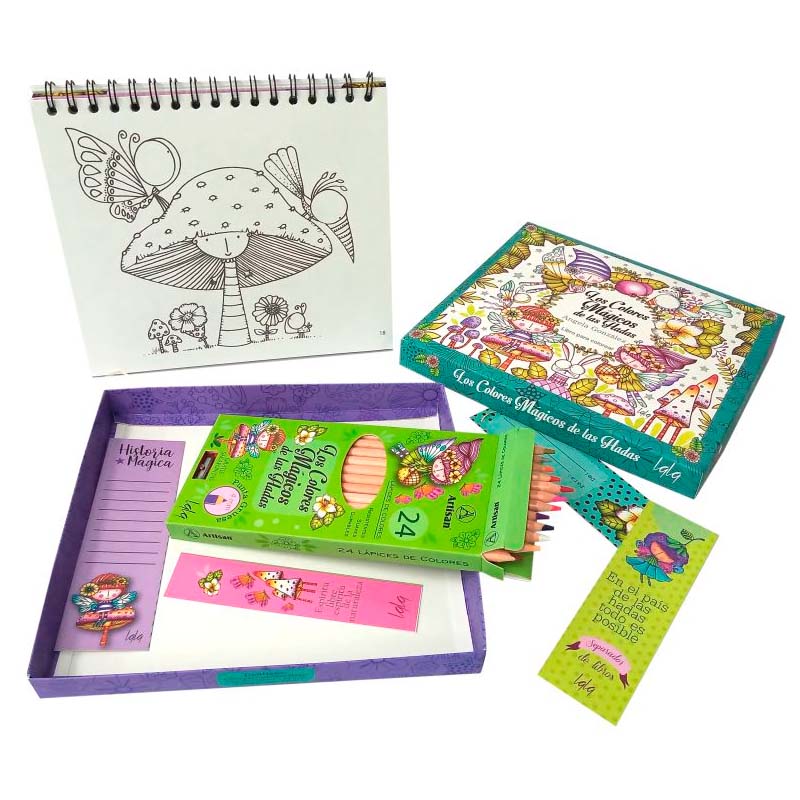Kit Libro Hadas+Lápices de colores x24