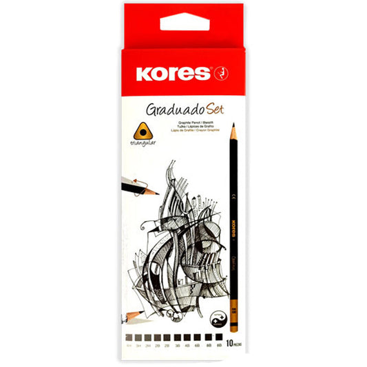 Lápices de Grafito Kores Set x10
