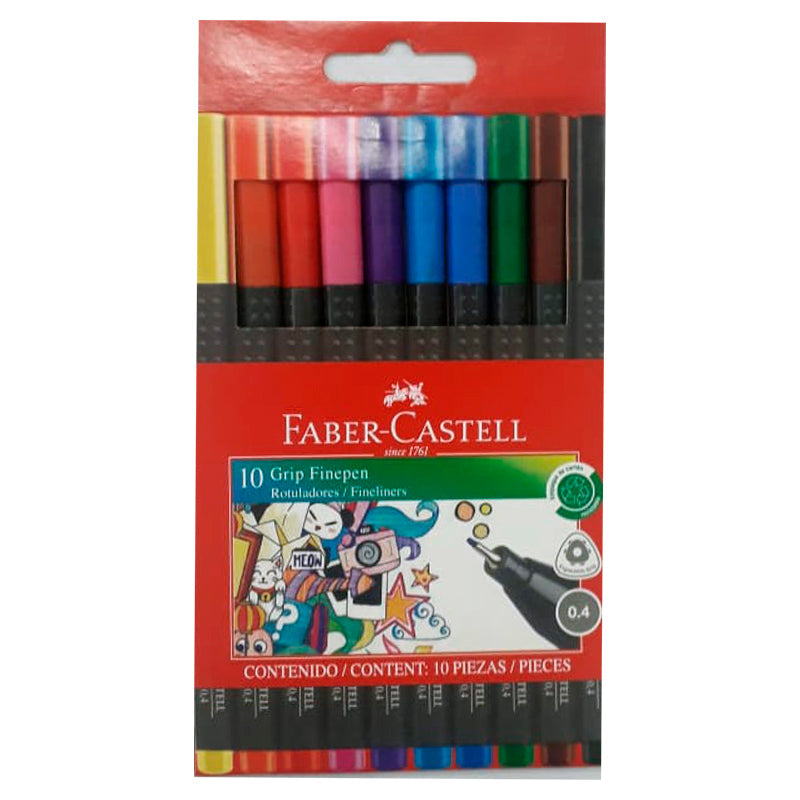 Micropunta Grip Finepen Faber Castell x10