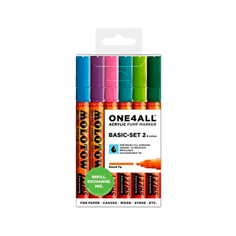 Marcador Molotow One4all Basic Set 2 x6