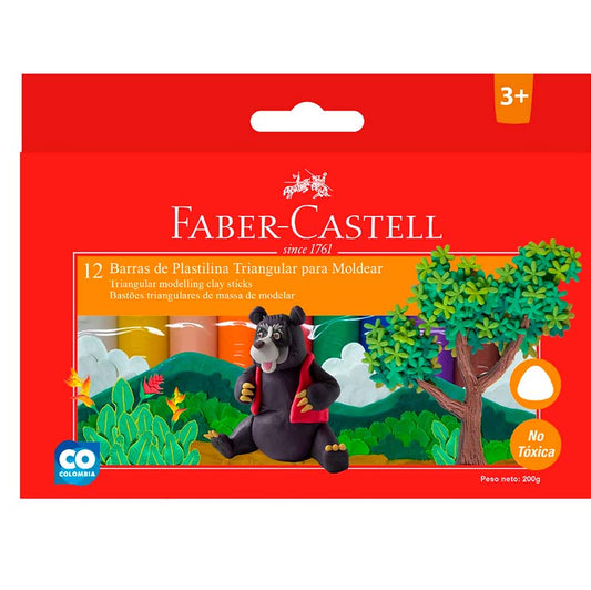 Plastilina Faber Castell Triangular Set x12