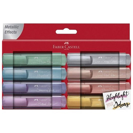 Resaltadores Metálicos Faber Castell Set x8