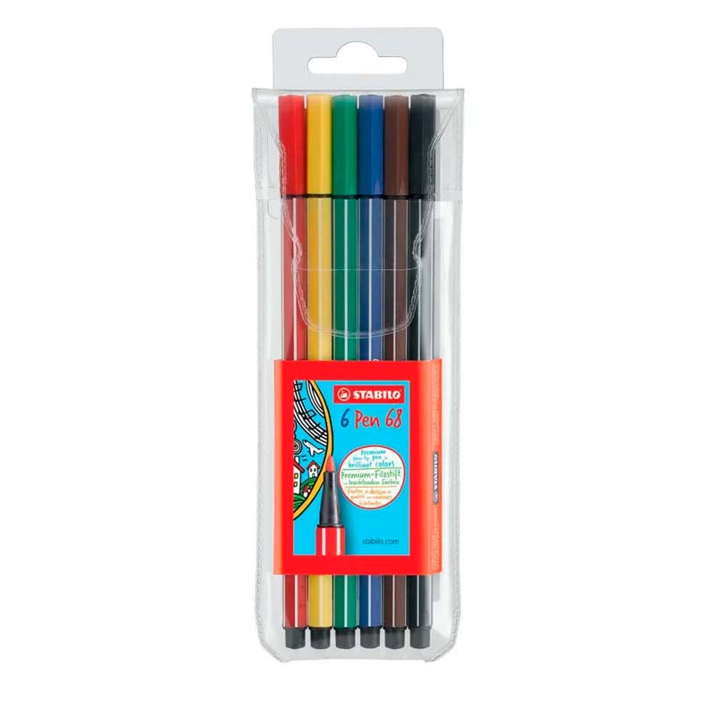 Rotulador Stabilo Pen 68 Básico x6