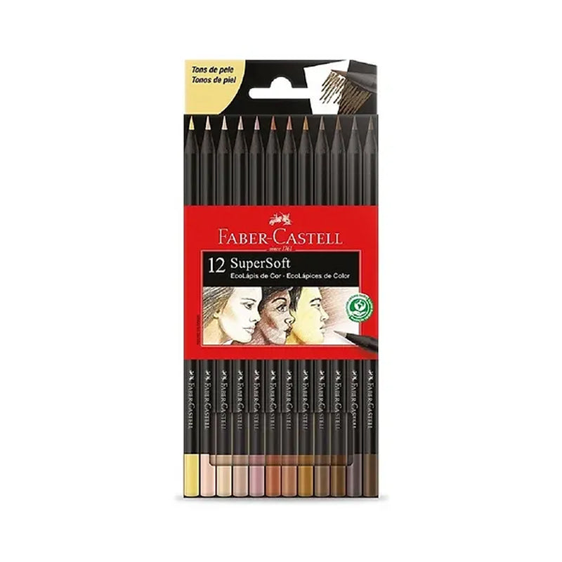 Ecolápices Supersoft Faber Castell Tonos Piel x12