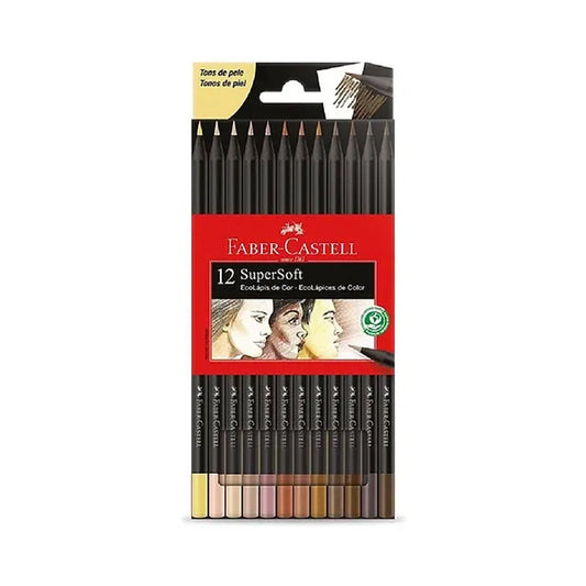 Ecolápices Supersoft Faber Castell Tonos Piel x12
