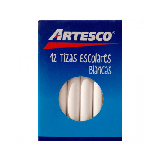 Tiza Escolar Artesco Blanca x12