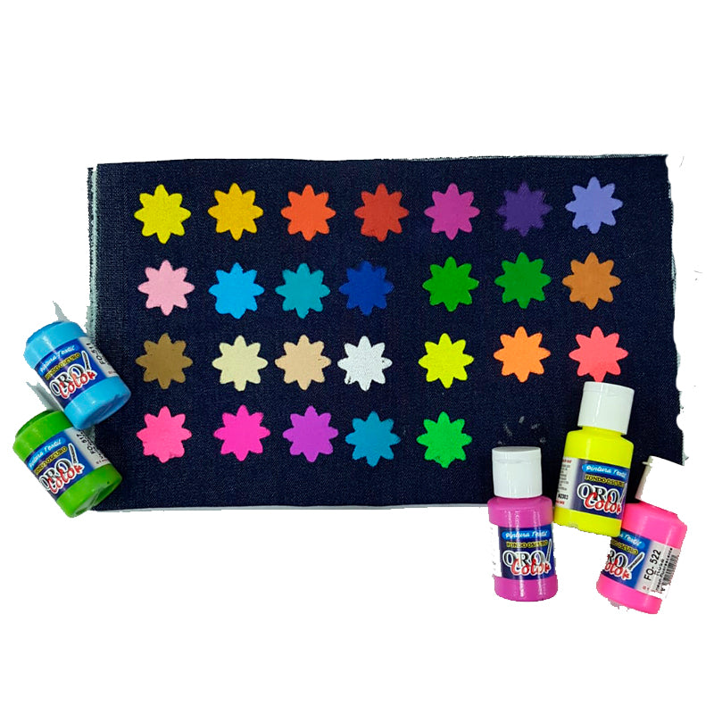 Serie Completa Pintura Tx Fondo Oscuro 30ml Orocolor (Incluye Neones)