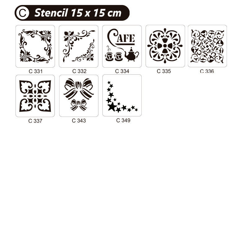 Stencil C 15x15cm