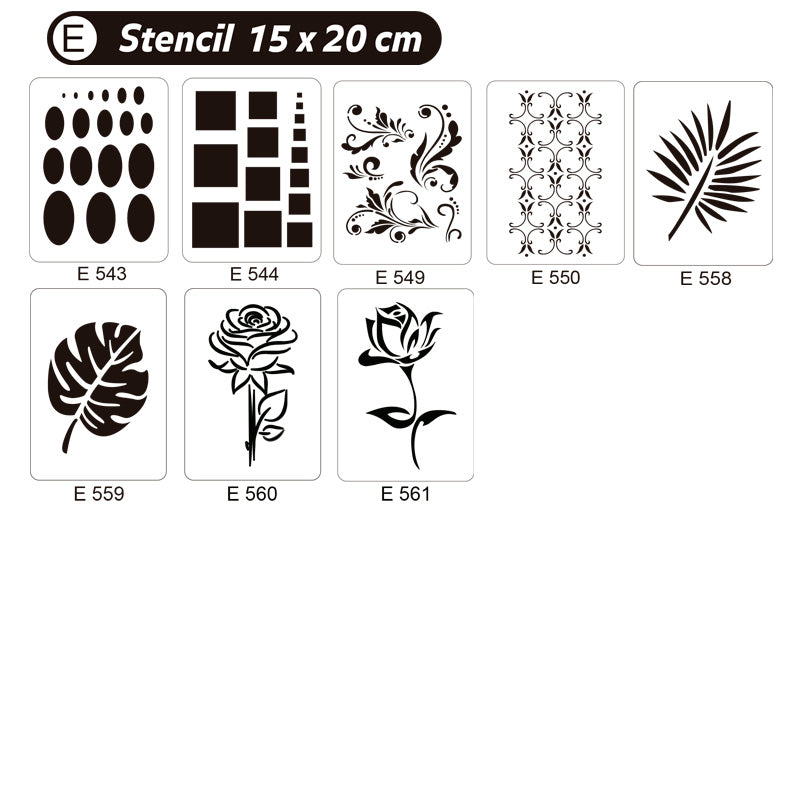 Stencil E 15x20cm