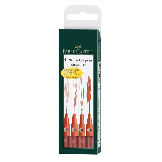 4 Pitt Artist Pens Sanguina Faber Castell