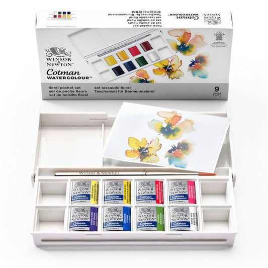 Acuarela Cotman WinsorPasta Floral x8