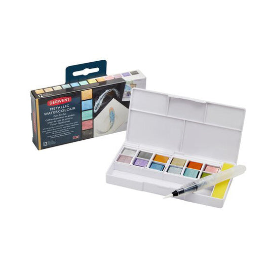 Acuarela Metallic Paint Derwent set x12 Ref. 2305657
