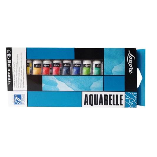 Acuarela Louvre Tubo set x12