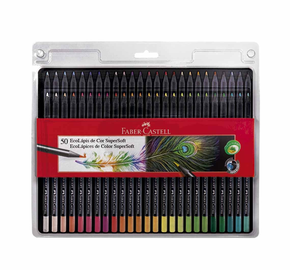EcoLápices de Color Supersoft Faber Castell set x50