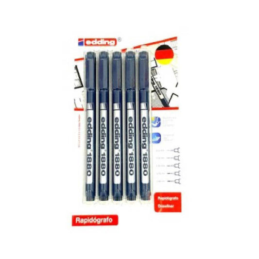 Rapidógrafo Edding 1880 set x5