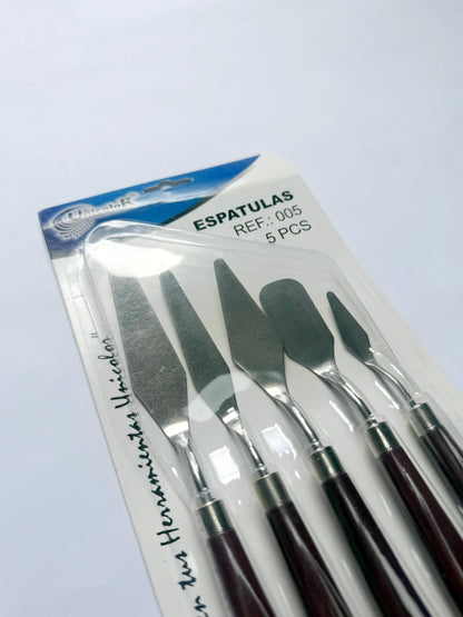 Set Espátulas Metálicas x5 Ref.U-5