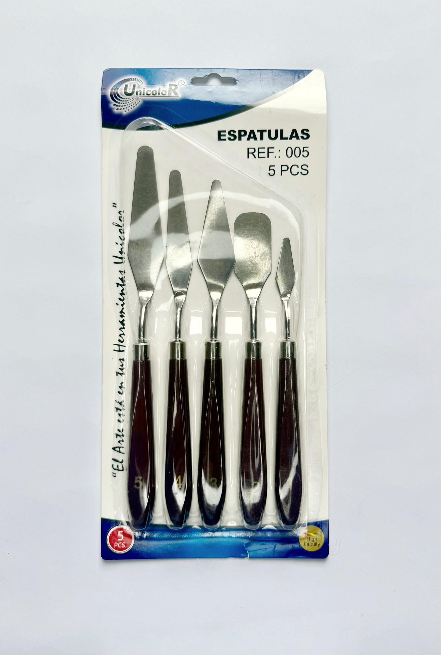 Set Espátulas Metálicas x5 Ref.U-5
