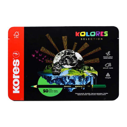 Lápices de Colores Premium Kores Caja Metal x50