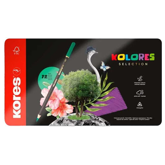 Lápices de Colores Premium Kores Caja Metal x72