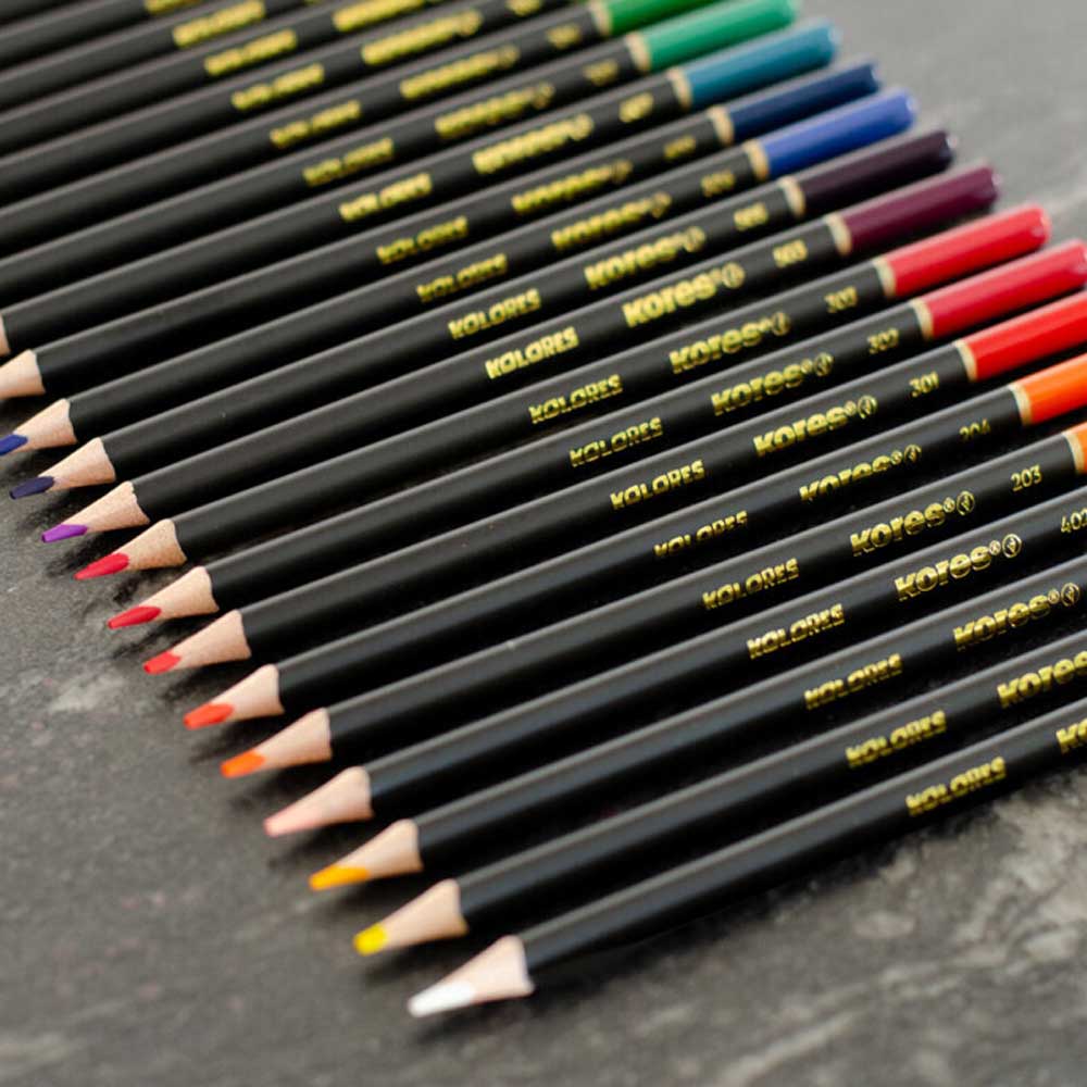 Lápices de Colores Premium Kores Caja Metal x24