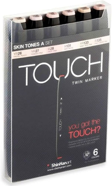 Marcadores Touch Cuerpo Negro Twin Skin Tones A Set x6 Ref.1100622