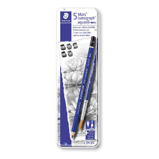Mars Lumograph Aquarell Staedtler set x5 Ref.100A G6