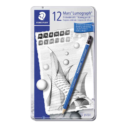 Mars Lumograph Staedtler set x12. Ref. 100G12S