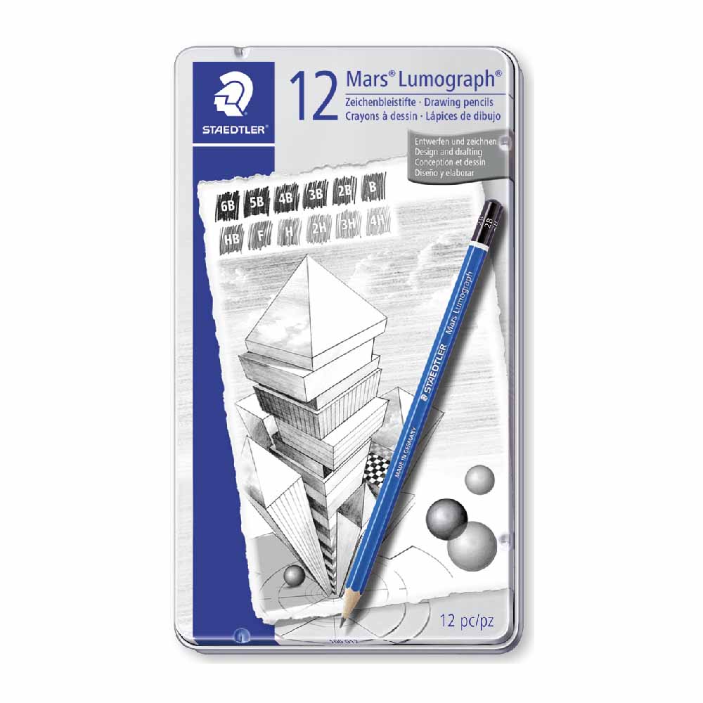 Mars Lumograph Staedtler set x12. Ref. 100G12