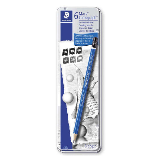 Mars Lumograph Staedtler set x6 Ref.100G6